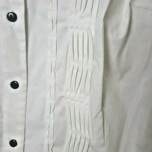 Vintage Dressbarn Women's White Blouse Pleated 1X - Picture 10 of 12